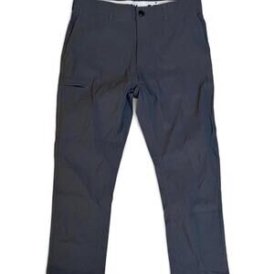 UB Tech Mens Grey Nylon Flex Waist Travel Hiking Outdoor Chino Pants Size 36x30